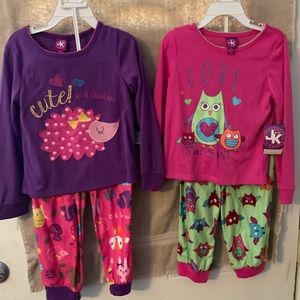 2 Pair of Toddler Girls Pajamas, Size 4T, NWT
